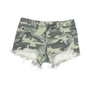 New Tractr Girls Denim Shorts in Camp